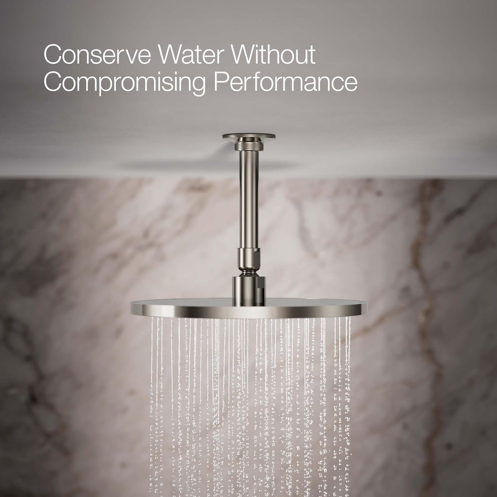 Kohler 13689-G-SN Contemporary Round 10' single-function rainhead, 1.75 gpm, Vibrant Polished Nickel