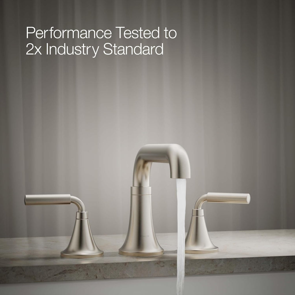 Kohler T27417-4-BN Tone™ Deck-Mount Bath Faucet Trim, Vibrant Brushed Nickel