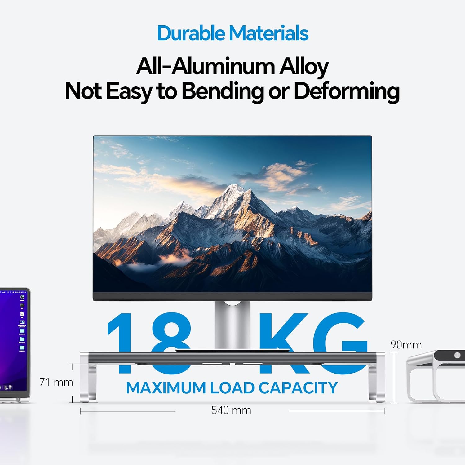 MacBook Docking Station Monitor Stand, 13-in-1 USB C Laptop Docking Station with 6 USB A/C Ports (Data & Max 60W Charging), 4K HDMI, SD/TF, 3.5mm Audio, Ethernet for MacBook, Windows