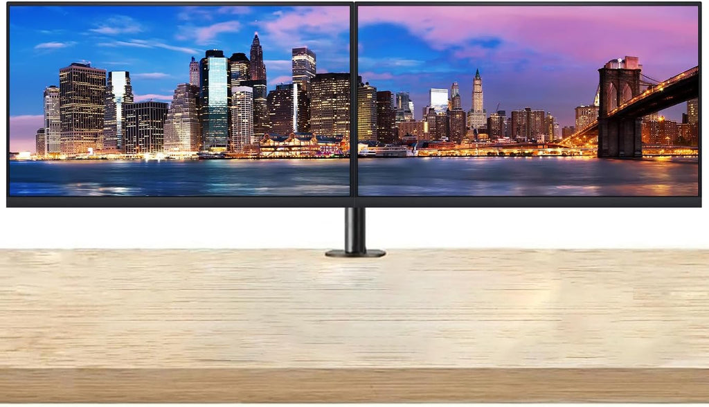 Dell P3223DE 32-inch 1440P Quad HD 2K LCD Monitor, 2-Pack Low Blue Light, Full Dock, Daisy Chain, IPS, HDMI, DisplayPort, USB Hub, USB-C, Ethernet and Desk Mount Dual Monitor Stand (Renewed)