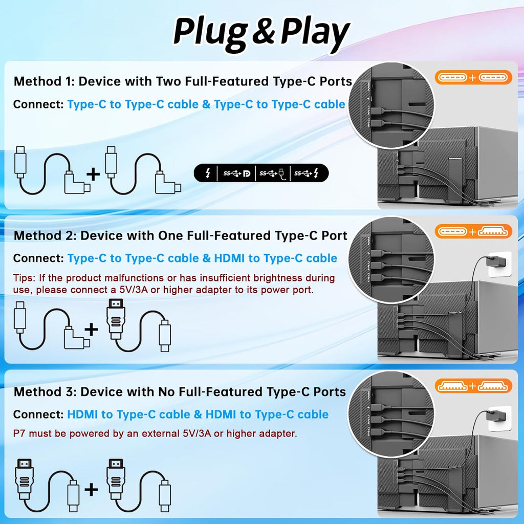 Teamgee Laptop Screen Extender, 15.6' Ultra-Slim FHD Portable Monitor, Plug & Play Triple Laptop Monitor Extender for Travel, Work, and Gaming, Compatible for Mac/Windows/Android/Dex