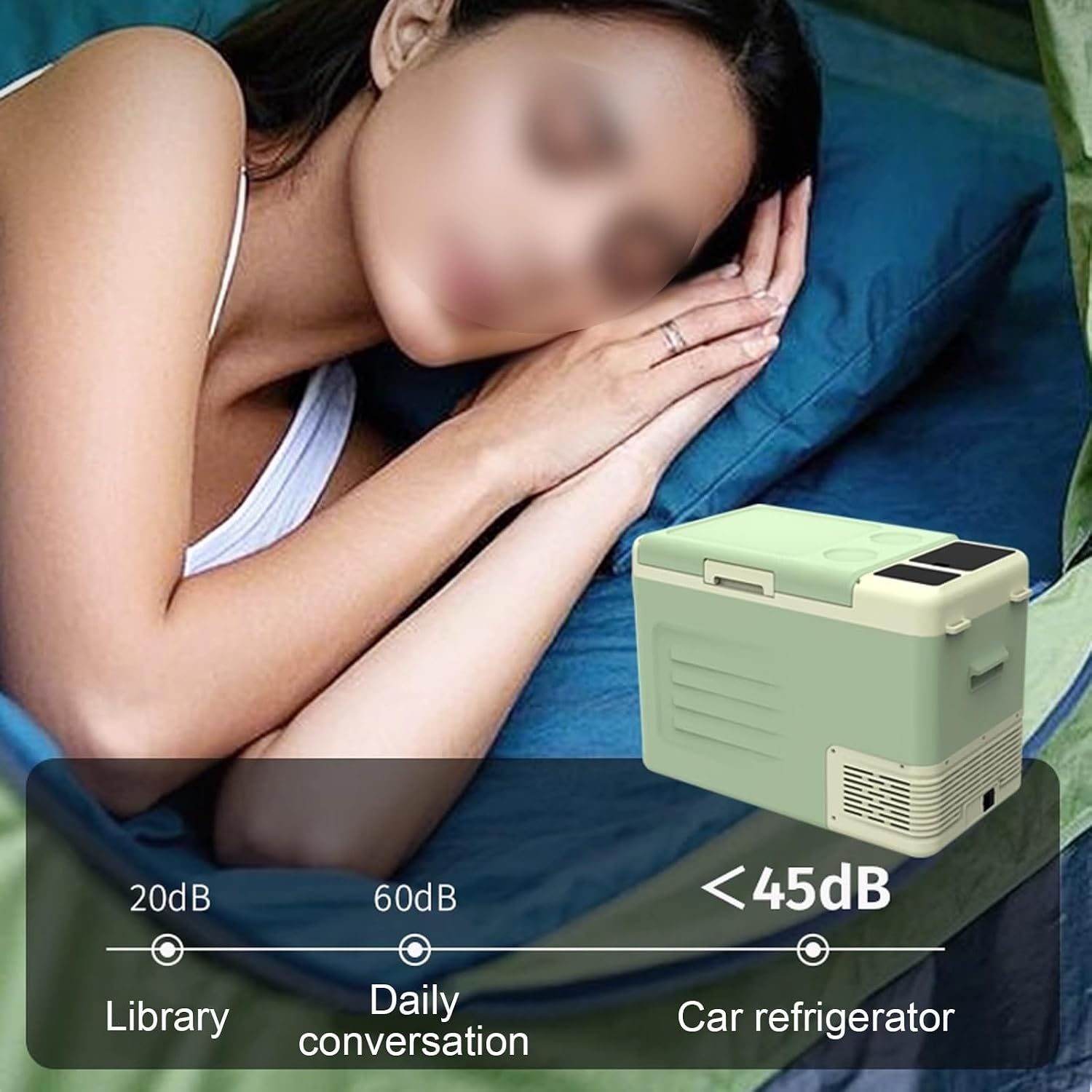 12 V Mini Car Refrigerator, RV Portable Car Fridge with Electric Compressor, for Camping, Truck, RV, Travel, Boat and Home Use