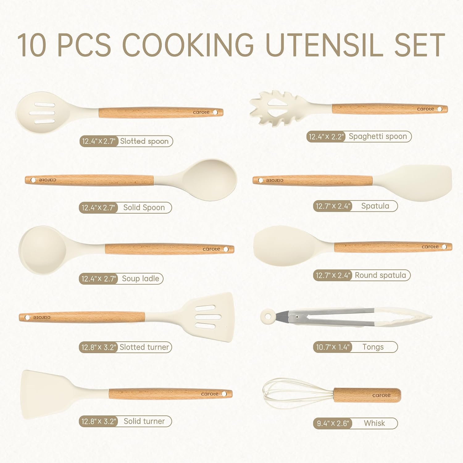 CAROTE 31Pcs Cookware Utensil Set, Pots and Pans Set, Silicone Cooking Utensils Set