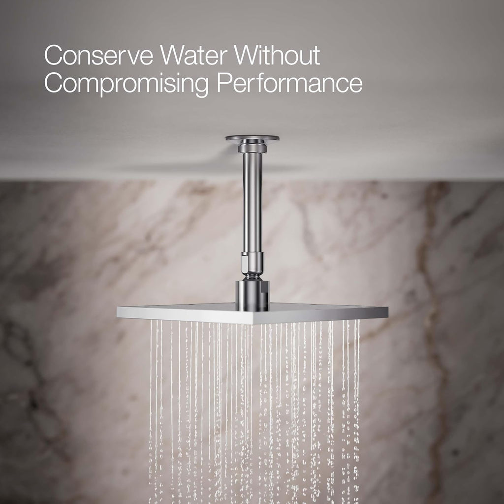 Kohler 13695-CP Contemporary Square 8' single-function rainhead, 2.5 gpm, Polished Chrome
