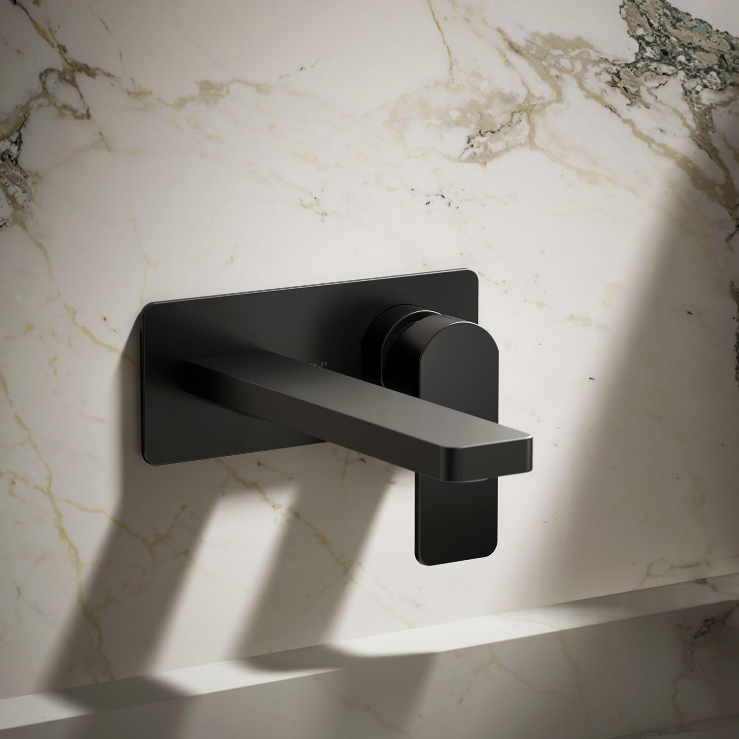 Kohler 22567-4-BL Parallel® Wall-Mount Single-Handle Bathroom Sink Faucet, 1.2 gpm, Matte Black