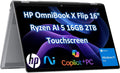 HP OmniBook X Flip (Next Gen Envy x360) 2-in-1 Touchscreen Laptop (16' FHD+, AMD Ryzen AI 5 340 (> Intel i7-1355U), 16GB DDR5 RAM, 2TB SSD) AI Copilot+ PC for Designer, Creator, Backlit, Win 11 Pro