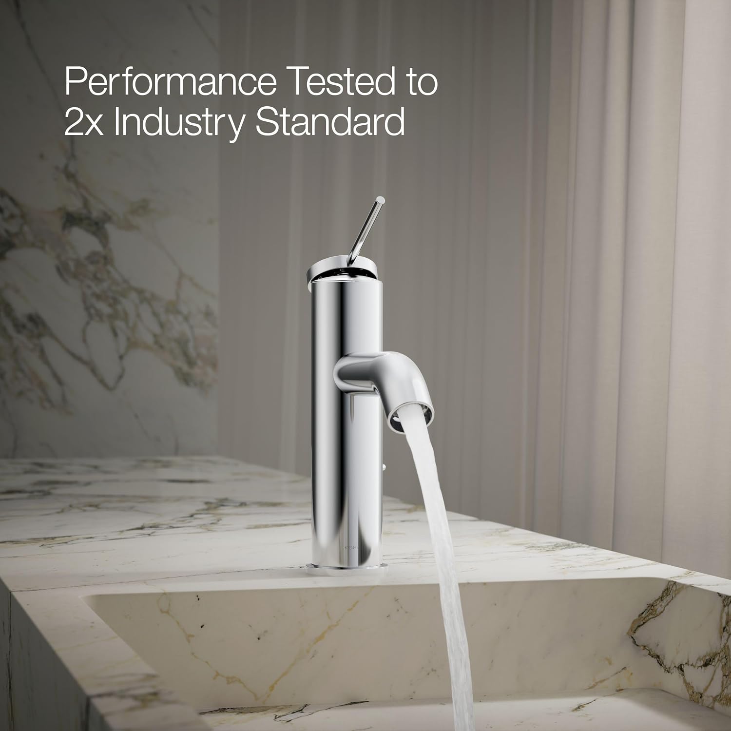 Kohler 77958-4A-CP Components® Single-Handle Bathroom Sink Faucet, 1.2 gpm, Polished Chrome