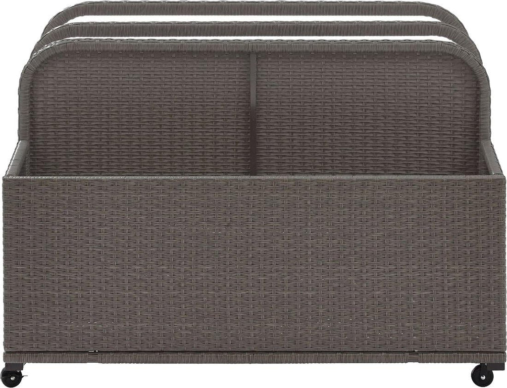 Crosley Furniture Palm Harbor Wicker Outdoor Storage Pool Caddy for Toys, Floats, Patio Furniture Cushions