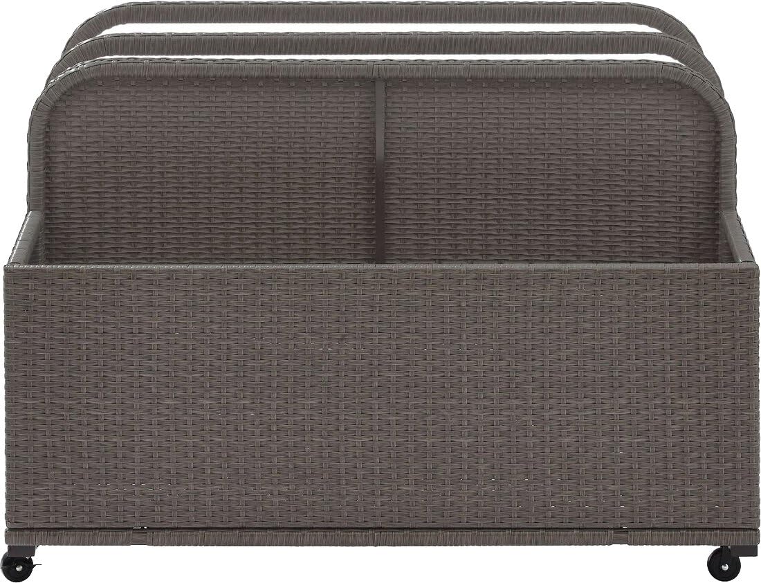Crosley Furniture Palm Harbor Wicker Outdoor Storage Pool Caddy for Toys, Floats, Patio Furniture Cushions