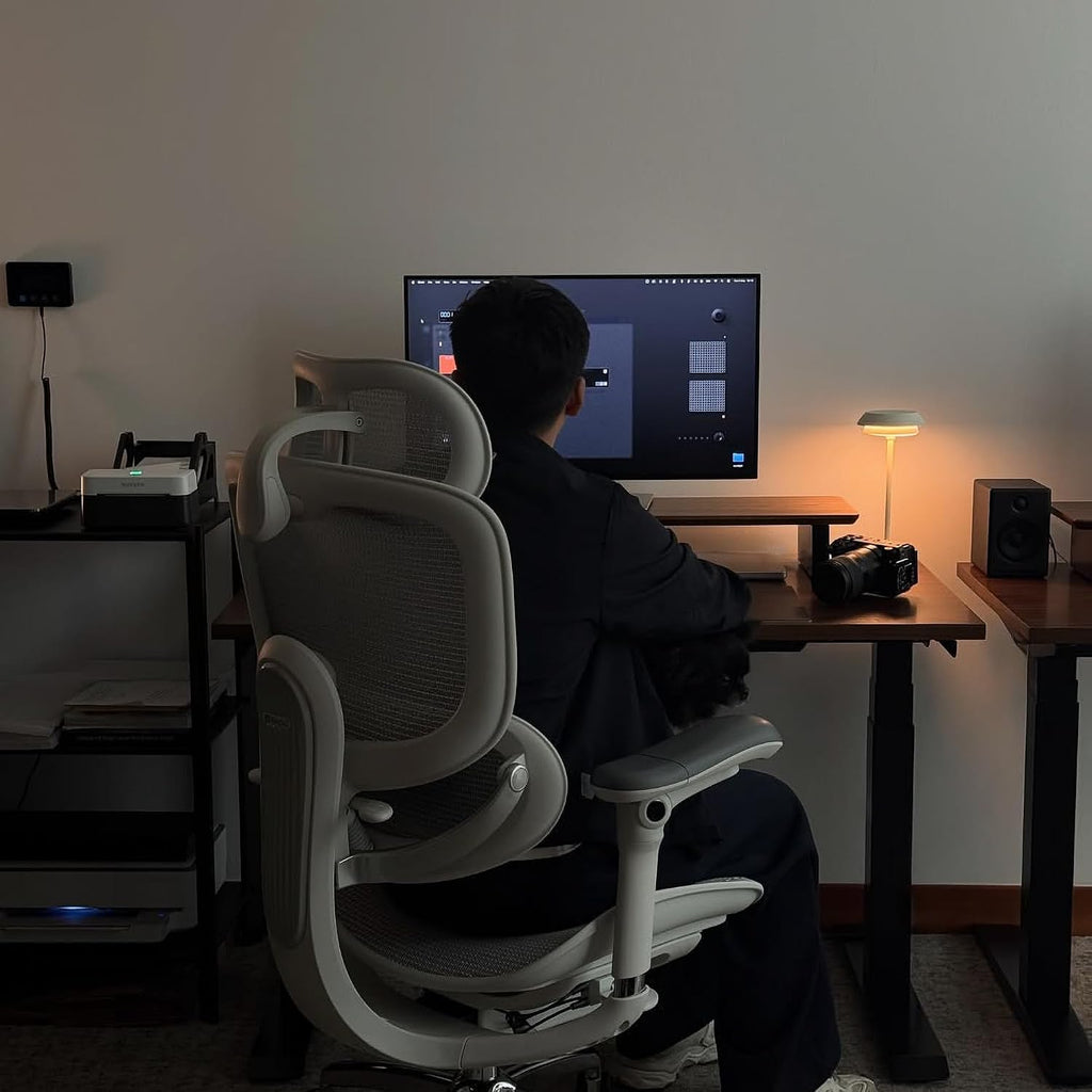 Raico Desk Cockpit Shelf Monitor Stand System Dual Screen Setup Wood Large Desk Accessory Organizer Unit (Walnut, Medium v2 | 36 Inches)