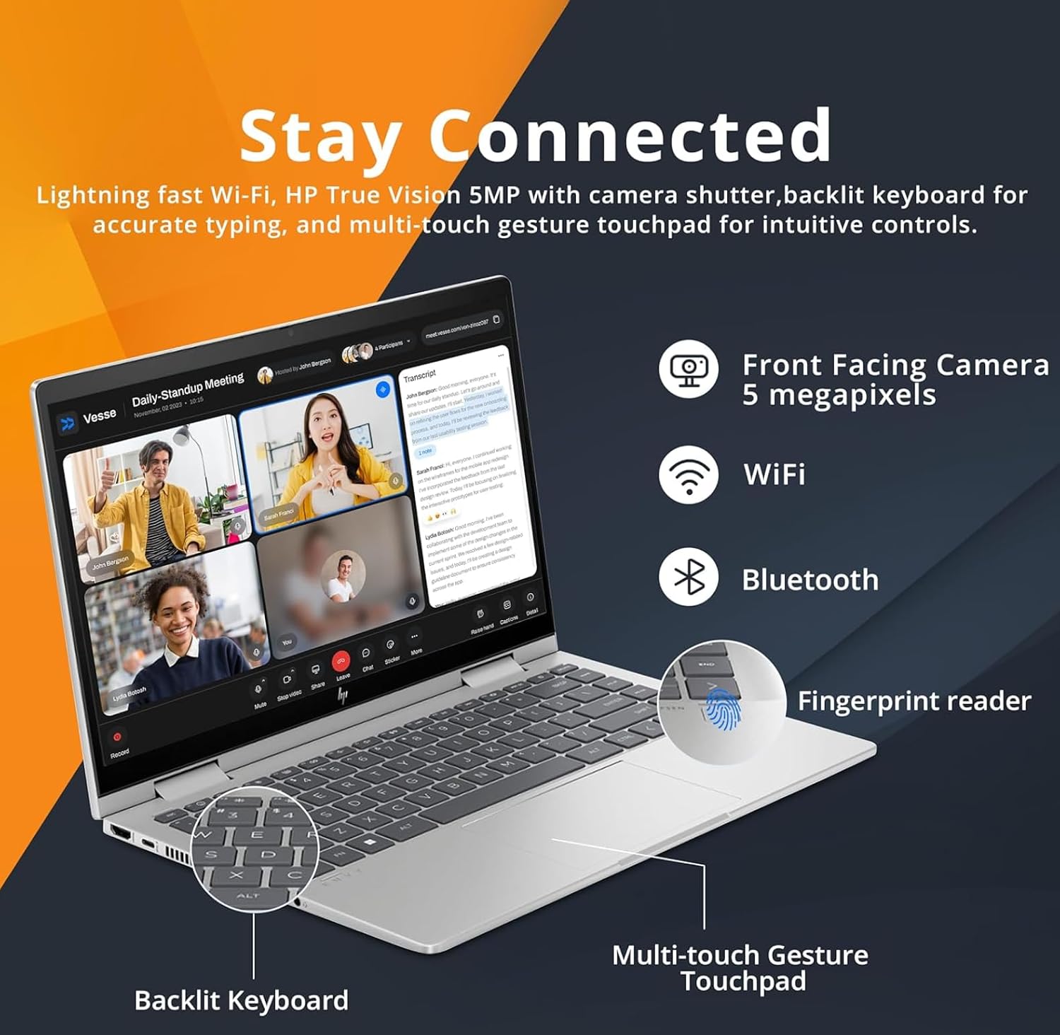 HP 2024 Envy 2-in-1 14' FHD Touchscreen Laptop, Core 7 150U(Bests i7-1355U), Wi-Fi 6E, FP Reader, Natural Silver, Backlit KB, BT 5.3, Win11 W/Stylus Pen (16GB RAM | 1TB SSD +Pen)