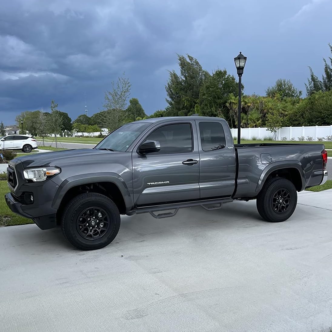 Running Boards Compatible with 2005-2023 Tacoma Access Cab with 2 Half-Size Rear Doors, 4.5 Inches Drop Down Side Steps Running Boards for Tacoma.