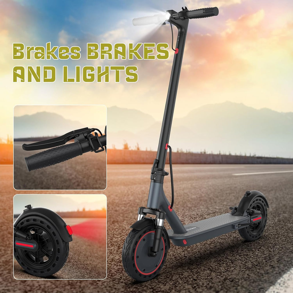 Qlaway 8.5' E Scooter for Adults 19/22 MPH 350/500W Motor 187.2/288.6/441WH Battery, Motorized Scooter Up to 22 Miles Range, Foldable Bearing 265 LBS/APP Control