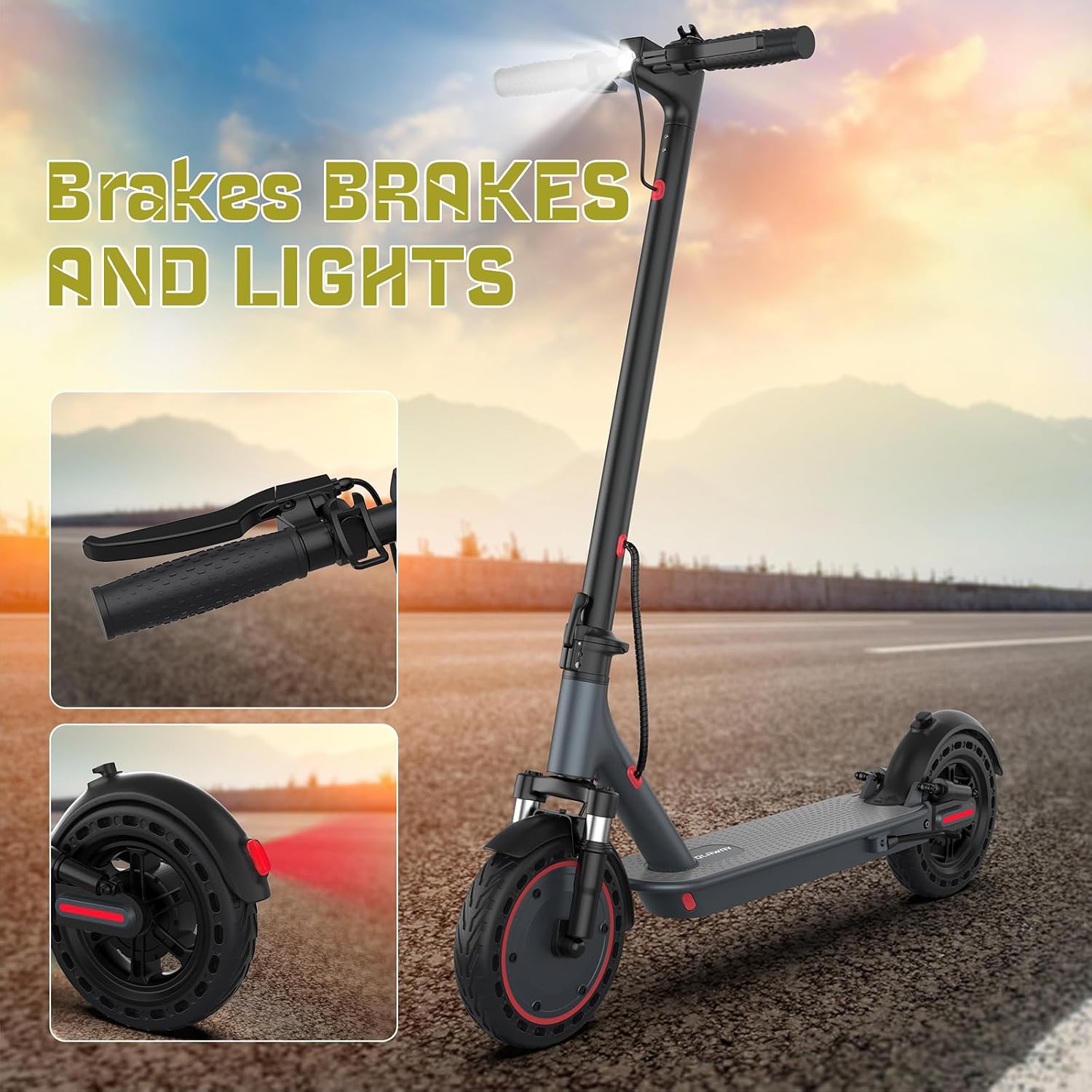 Qlaway 8.5' E Scooter for Adults 19/22 MPH 350/500W Motor 187.2/288.6/441WH Battery, Motorized Scooter Up to 22 Miles Range, Foldable Bearing 265 LBS/APP Control
