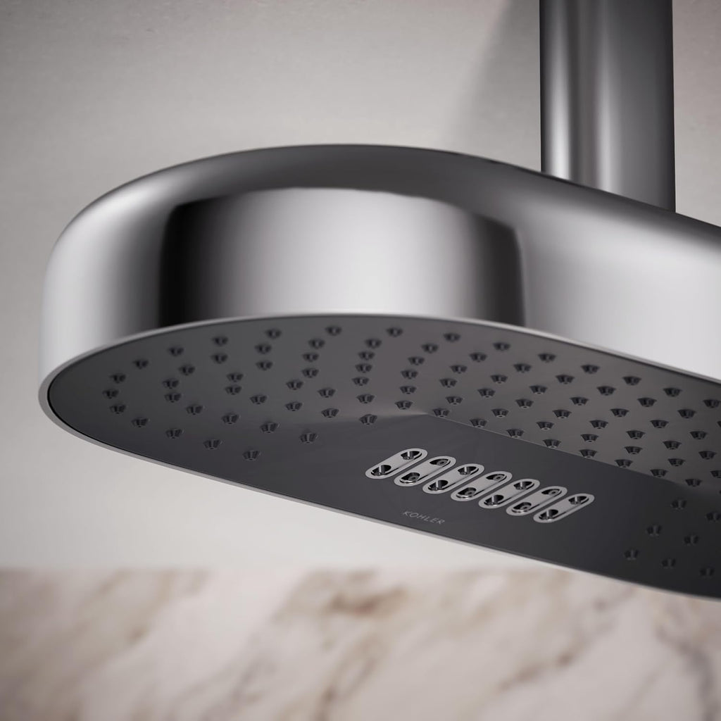 Kohler 26297-CP Statement® Oblong 18' two-function rainhead, 2.5 gpm, Polished Chrome