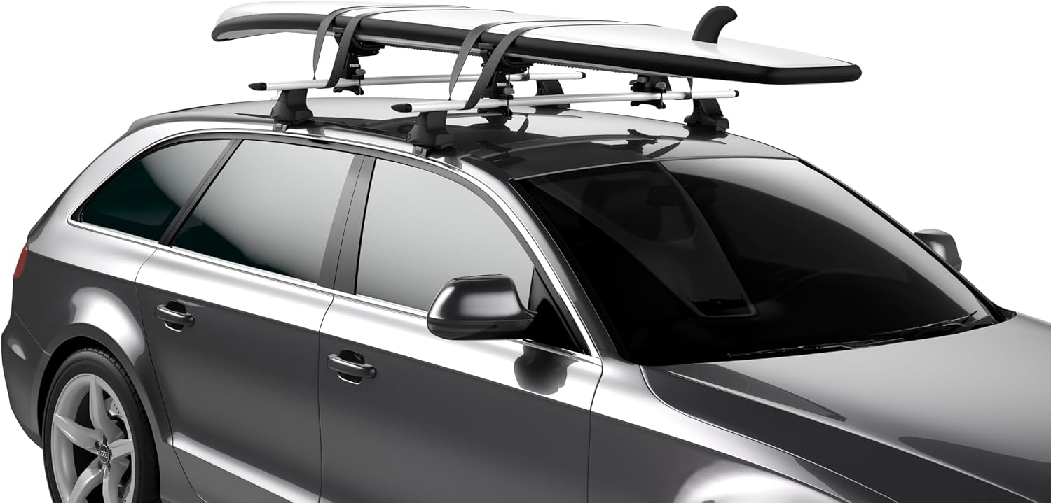Thule DockGrip - Carries up to 36' Wide Kayaks and SUPs - Fits All Hull Shapes - Fits Most roof Rack Cross Bars - Kayak roof Rack - Stand up Paddleboard Compatible - 85lb Weight Capacity