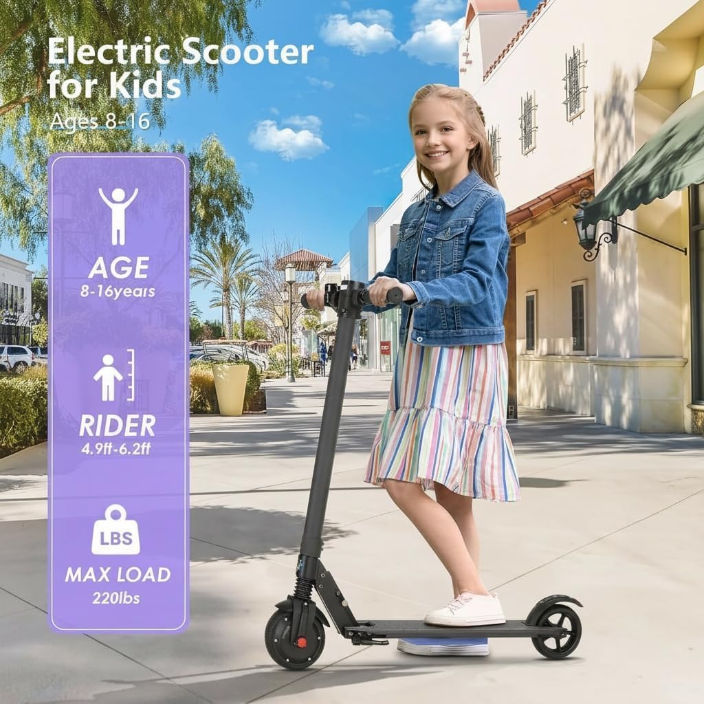 Caroma Electric Scooter Adults Peak 450W, 16-21 Miles Range E Scooter, Safe Speed Control Scooter with Smart LED Display Max 16 MPH, Lightweight Foldable E-Scooter,Electric Scooter for Kids,Gift Idea