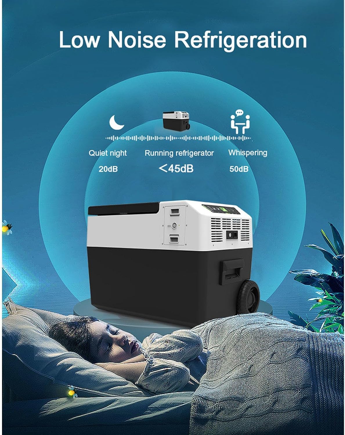 Car Refrigerator, 12V/24V Freezer Compressor Cooler Portable Refrigerator Fridge Cooler for Car, RV, Truck, Van, Boat for Camping, Travel, Fishing Outdoor,40L