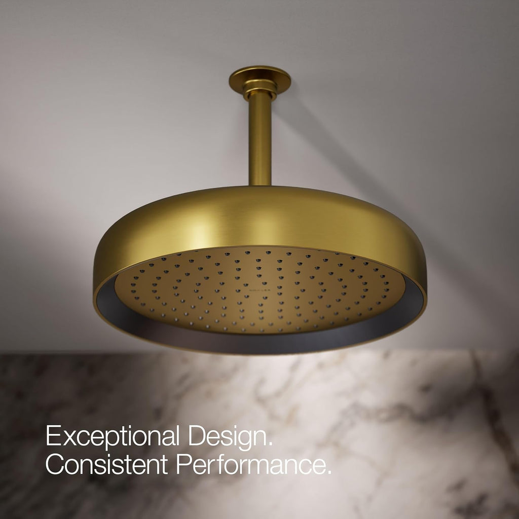 Kohler 26291-G-2MB Statement® Round 12' single-function rainhead, 1.75 gpm, Vibrant Brushed Moderne Brass