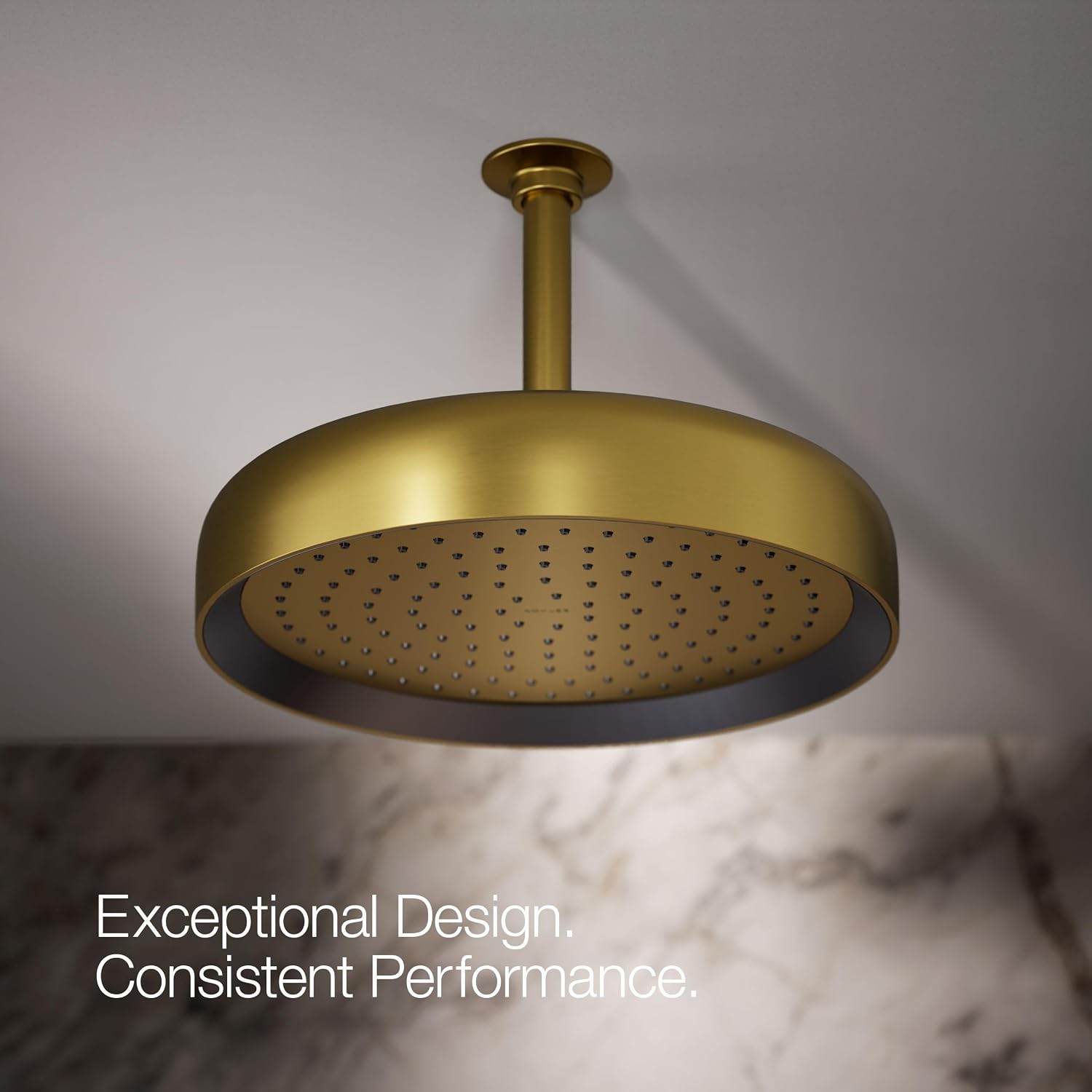 Kohler 26291-G-2MB Statement® Round 12' single-function rainhead, 1.75 gpm, Vibrant Brushed Moderne Brass