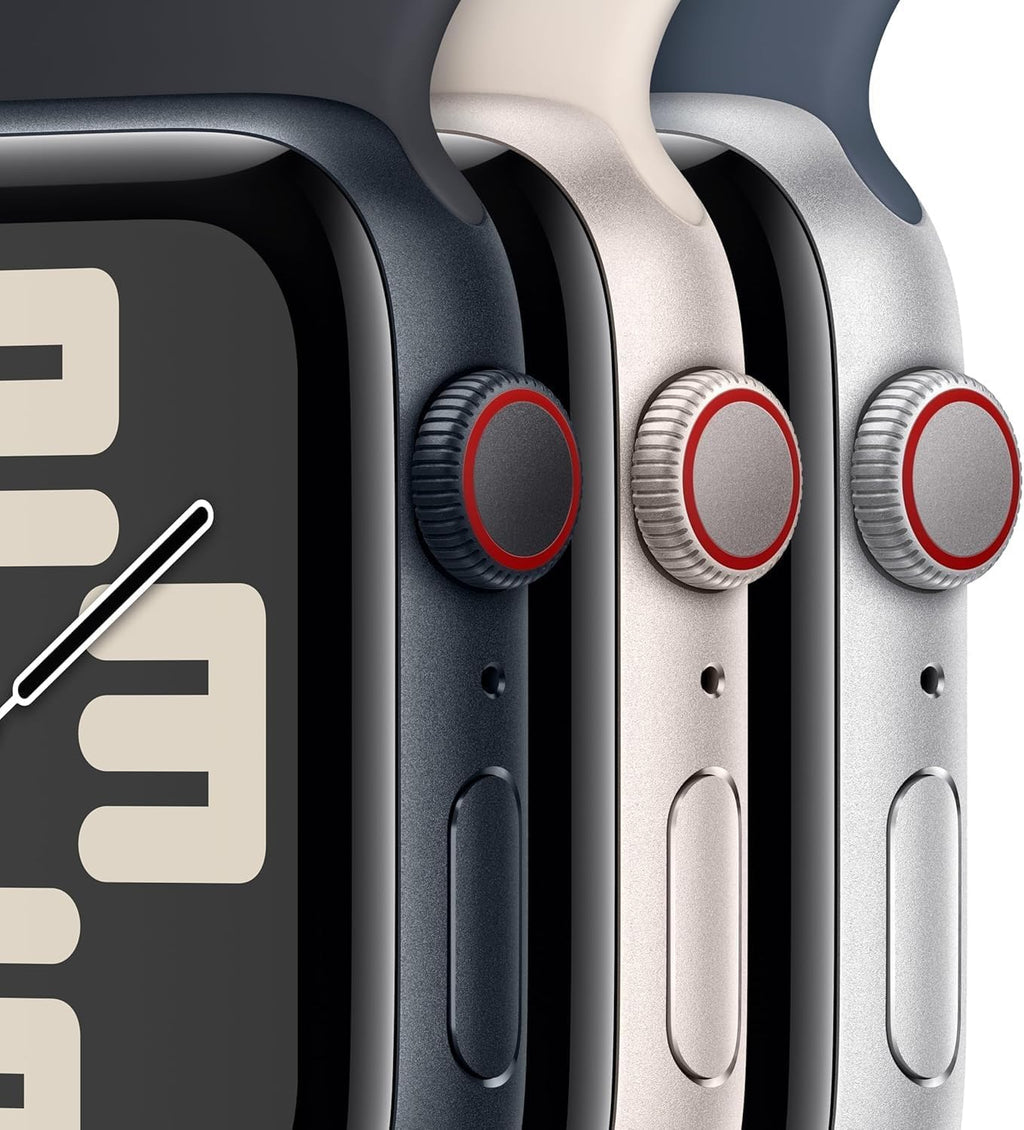 Apple Watch Series 7 (GPS + Cellular, 41MM) Silver Stainless Steel Case with Starlight Sport Band (Renewed)