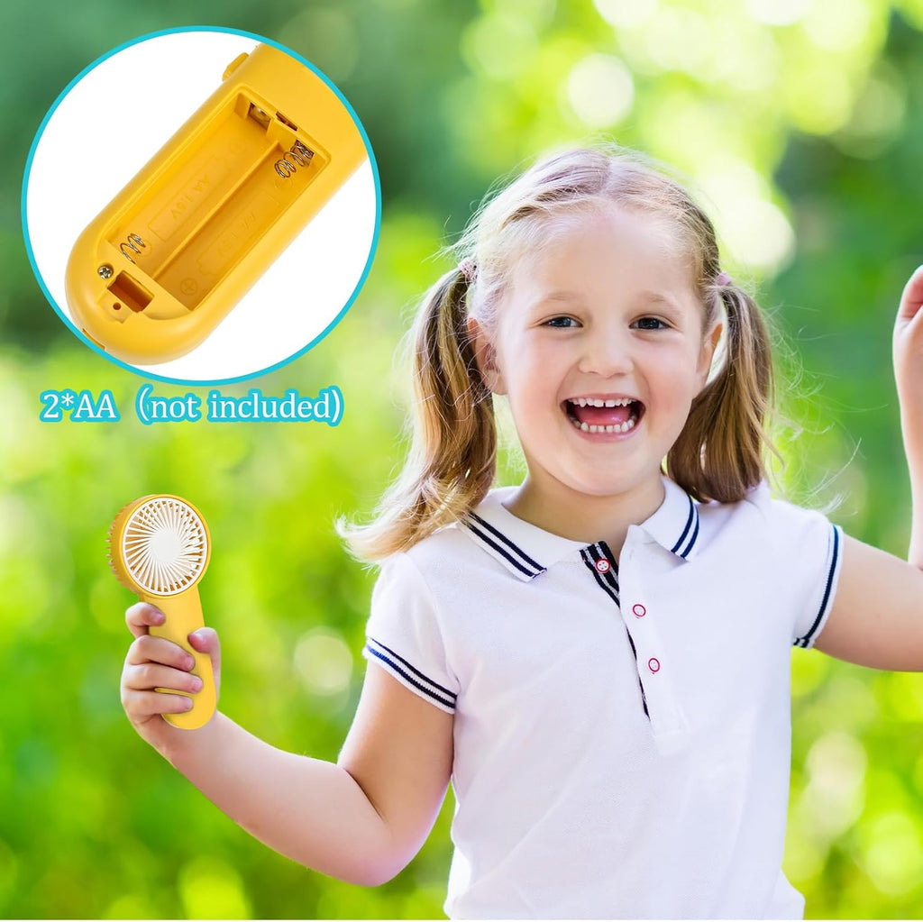 Sumind 64 Pcs Small Personal Portable Fan Mini Handheld Bulk 1 Speed Electric Cute Battery Powered for Neck Lash Makeup Women Men Travel Camping Indoor Outdoor Summer (4 Colors)