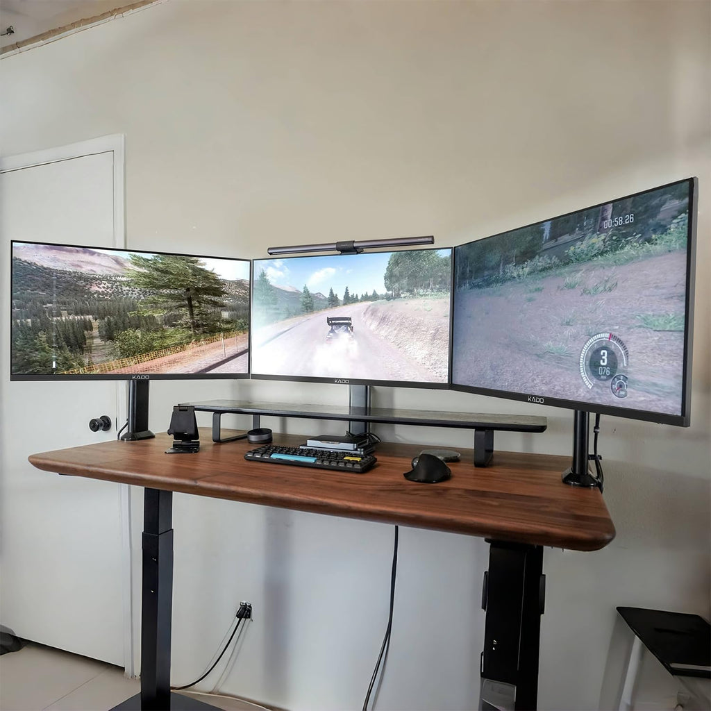 Kado Triple Monitor Setup - 3-Pack 27' 1920x1080 Computer Monitor 75Hz VESA Mount HDMI Office Gaming Hybrid Built-in Speakers (E27 Trio Series)