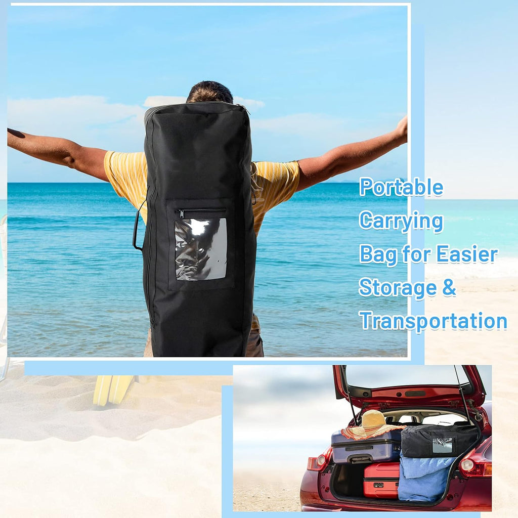 GYMAX Inflatable Stand Up Paddle Board, 6' SUP with Premium Complete Accessories, Backpack, Pump, Leash, Paddle & Removable Fins, Portable Stand Up Boat for All Skill Level