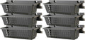 Suncast 6 Pack Accessory Baskets, Resin Organizers for Shed, Black, 25' x 7.25' x 7' - Outdoor Storage, 30 lb Weight Capacity, EZ Bolt Wall-Mount