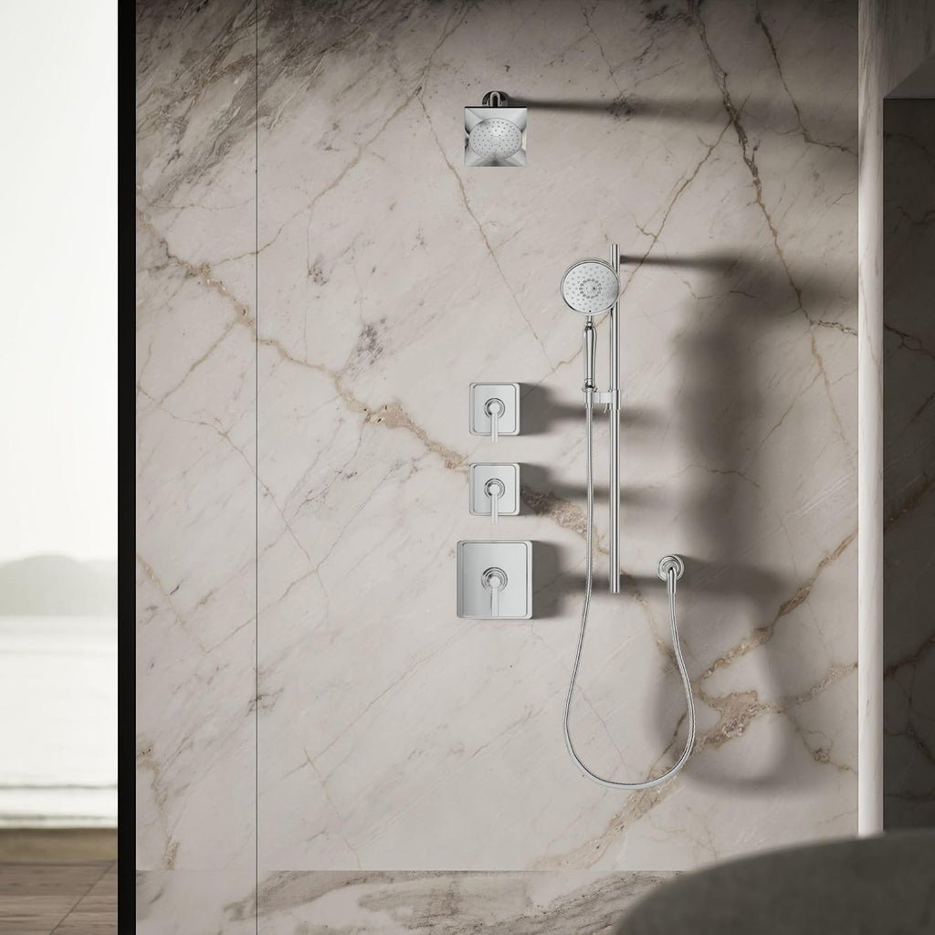 Loure Single-Function Showerhead, Showerarm and Escutcheon Not included Finish: Polished Chrome