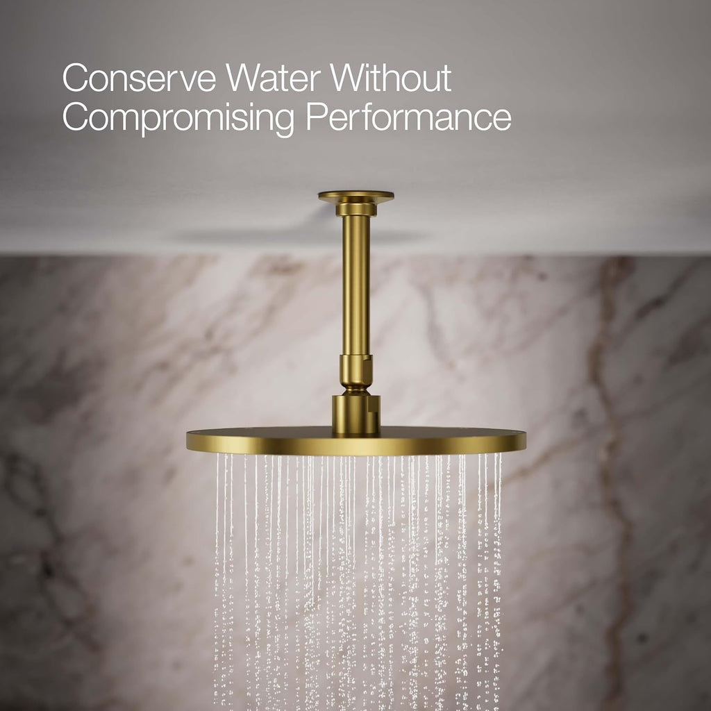 Kohler 13689-G-2MB Contemporary Round 10' single-function rainhead, 1.75 gpm, Vibrant Brushed Moderne Brass