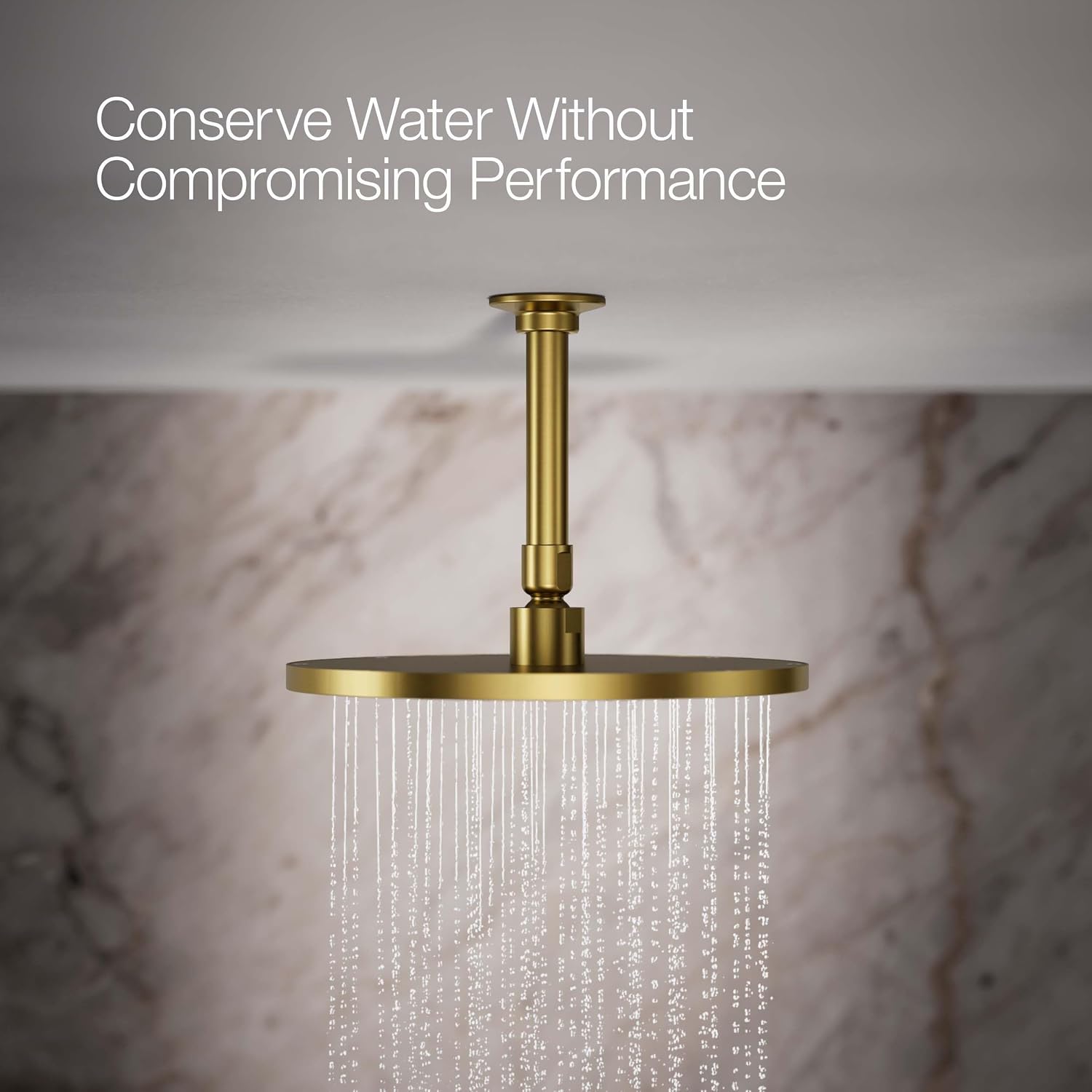 Kohler 13689-G-2MB Contemporary Round 10' single-function rainhead, 1.75 gpm, Vibrant Brushed Moderne Brass