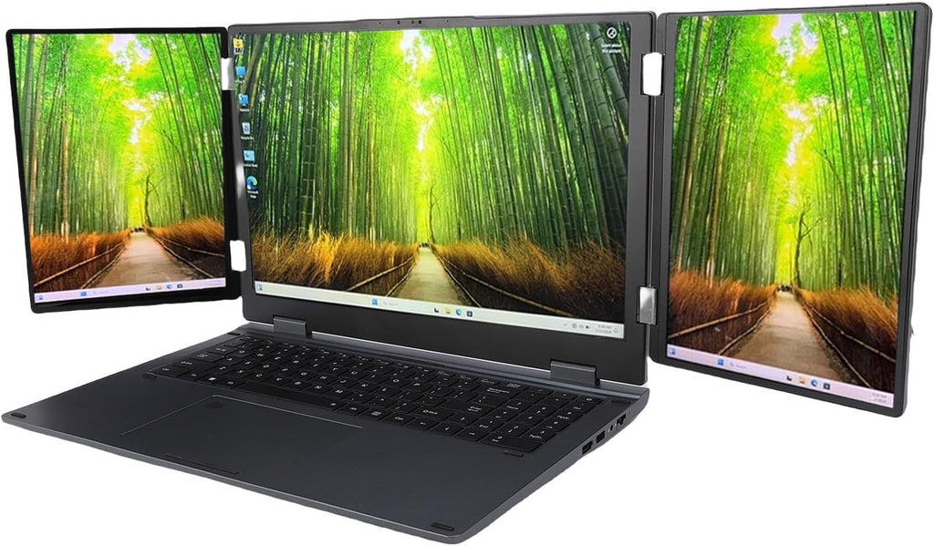 Tangxi Fold Screen Laptop, 16 Inch Main Display & Dual 10.5 Inch Secondary Screens, 16GB RAM 1TB SSD, 11Pro Face Unlock, with WiFi6 RJ45 for Multitasking Work Design (US Plug)