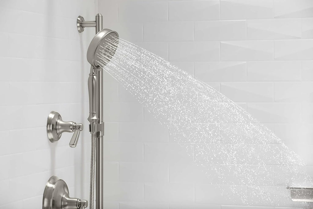 KOHLER 22178-BN Purist 2.5¬†gpm¬†Multifunction Hand Shower Kit with¬†Katalyst¬†Air-Induction Technology, Vibrant Brushed Nickel