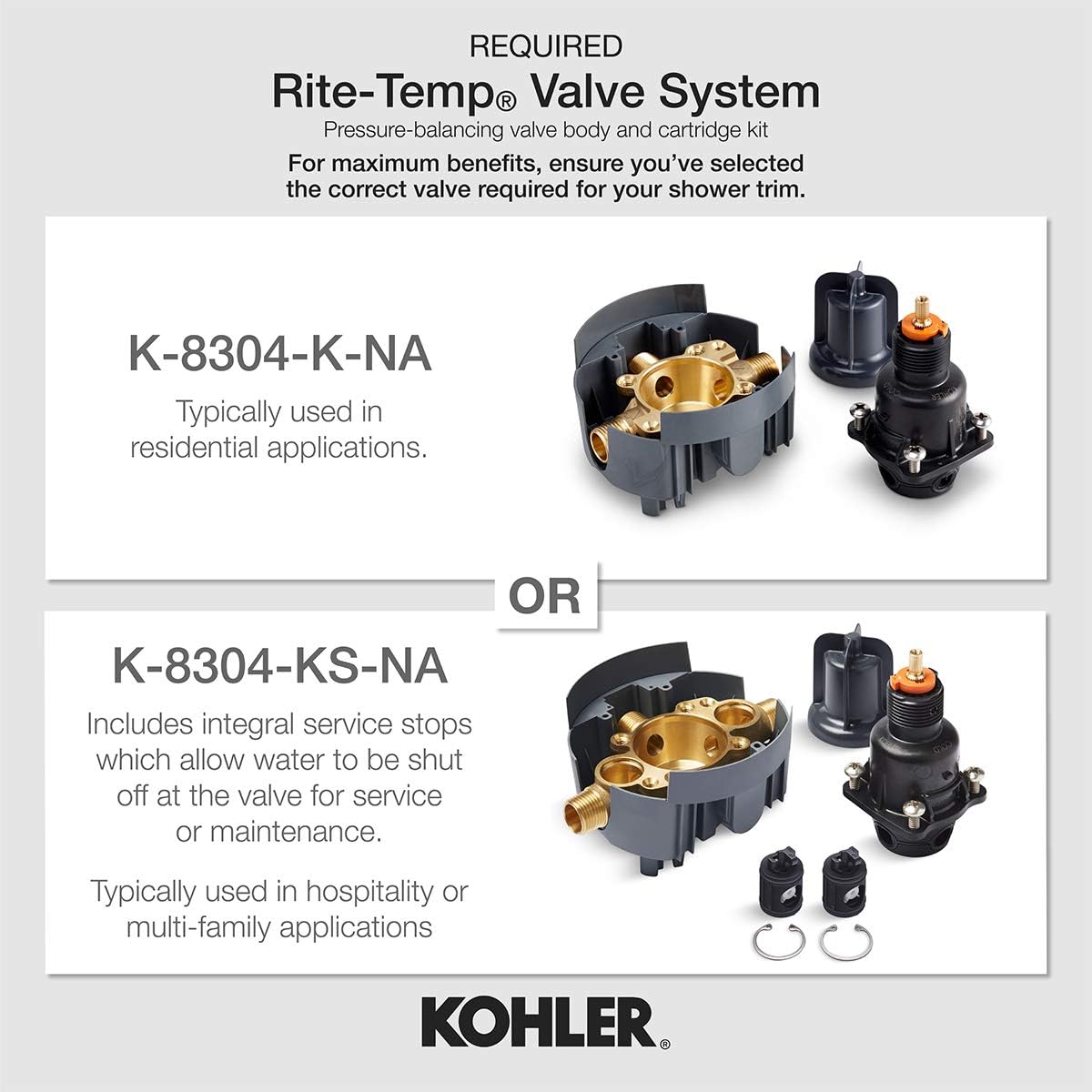 KOHLER K-TS14423-3-2MB Purist Rite-Temp Valve Trim with Cross Handle, Faceplate with Handle, Trim Only, Valve Required, Vibrant Brushed Moderne Brass