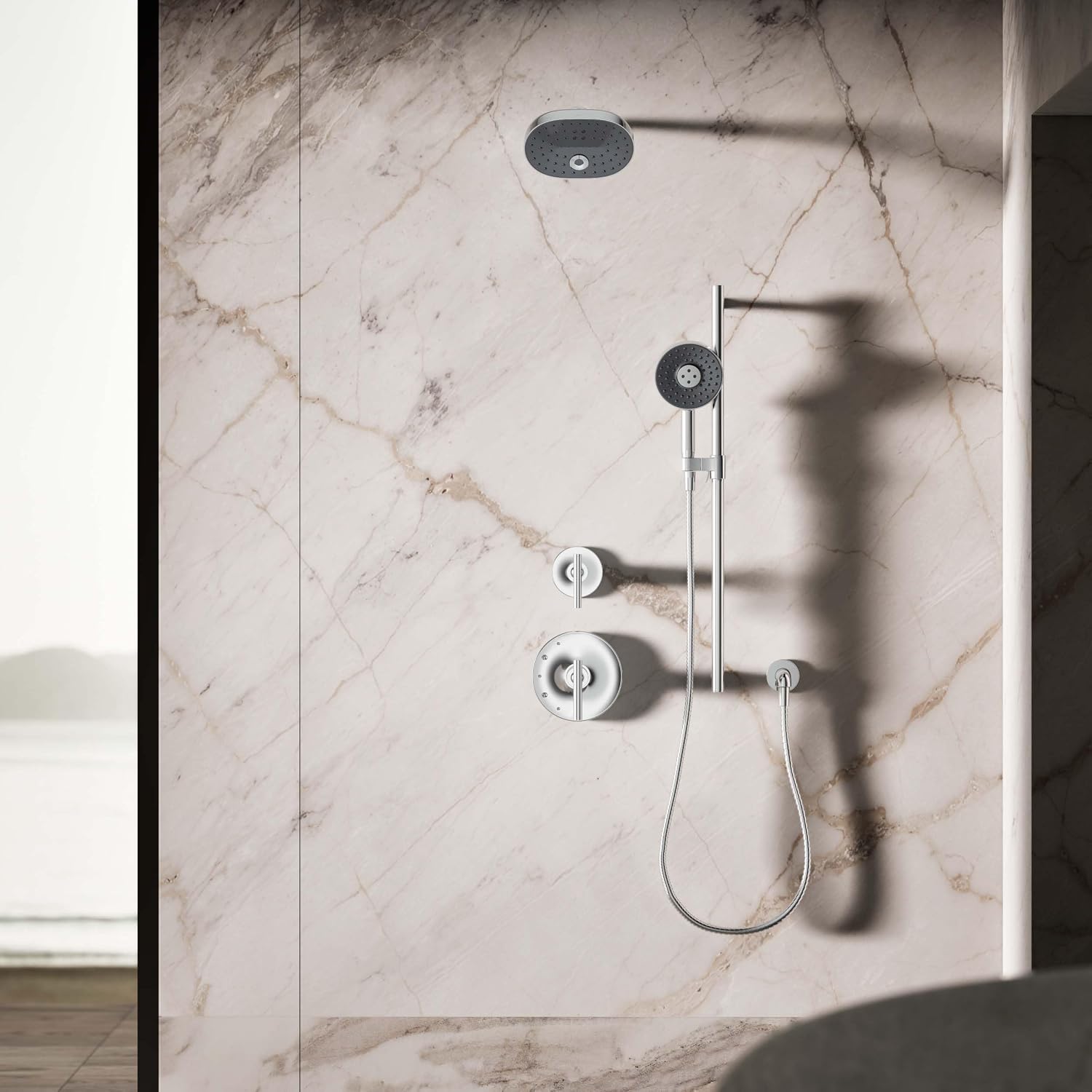 Kohler 26282-CP Statement® Round three-function handshower, 2.5 gpm, Polished Chrome