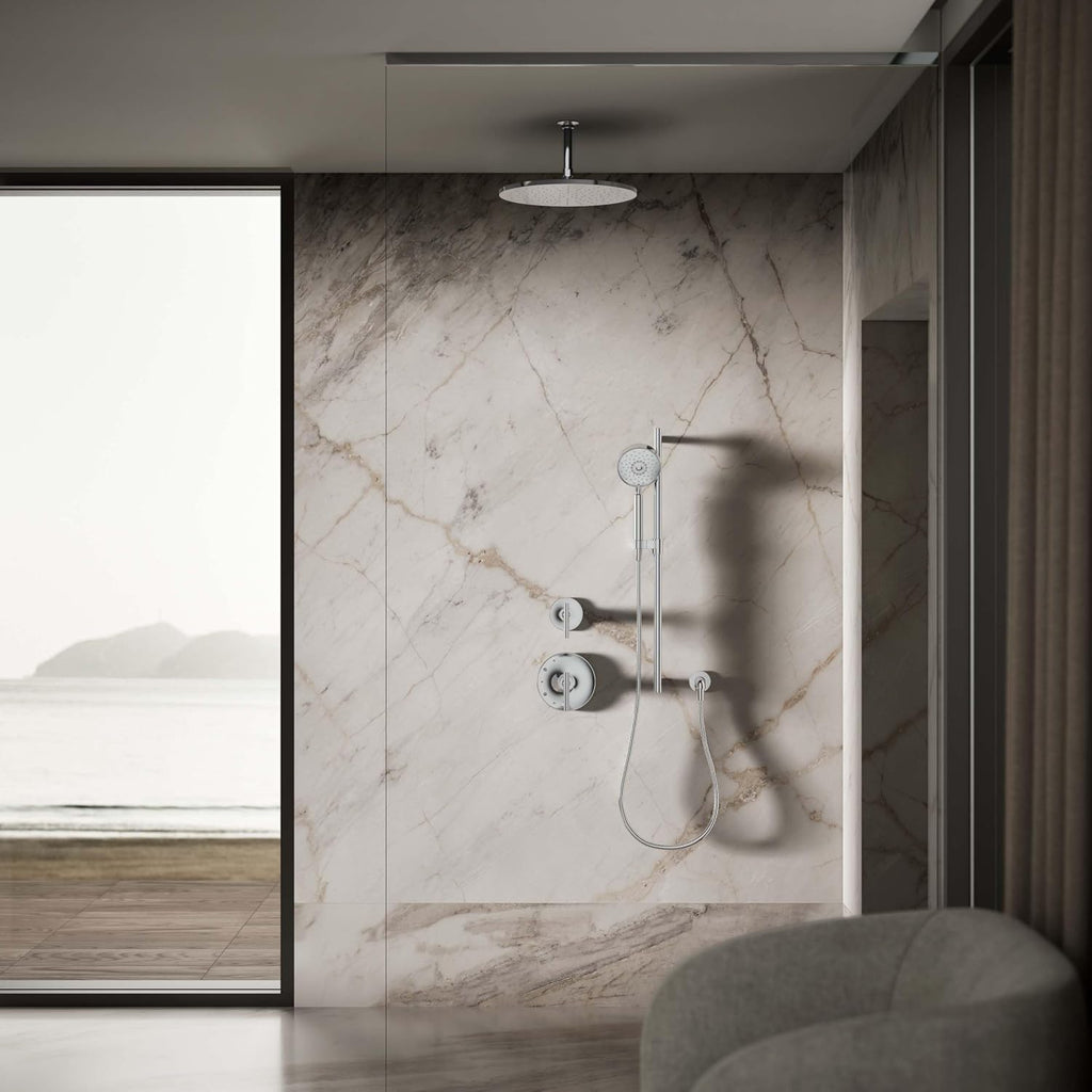 Kohler 13691-CP Contemporary Round 14' single-function rainhead, 2.5 gpm, Polished Chrome