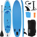 GYMAX Paddle Board, Inflatable Stand Up Paddle Board with SUP Accessories, Removable Fin, Paddle, Pump, Leash & Carry Bag, Blow Up Paddle Boards Standing Boat