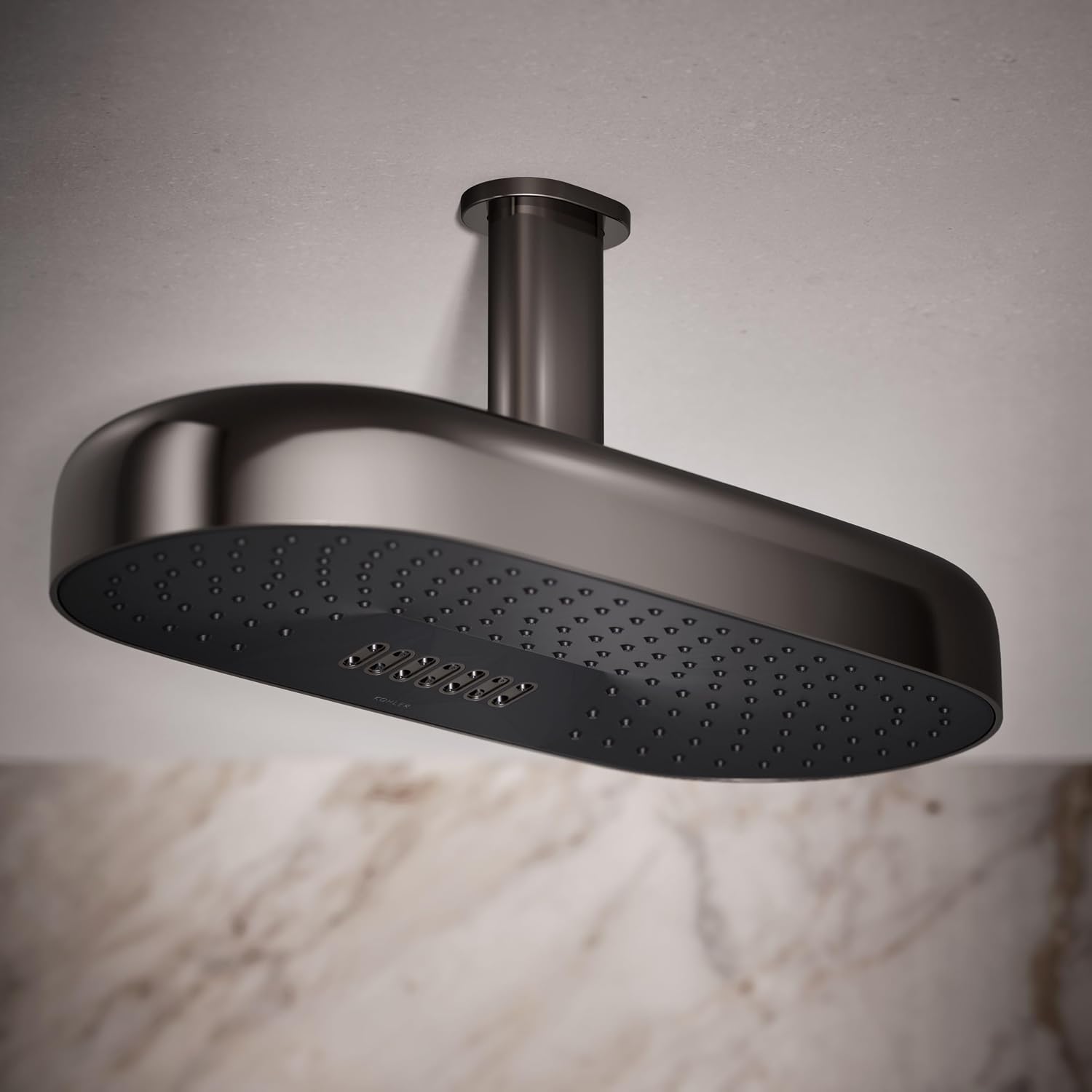 Kohler 26297-TT Statement® Oblong 18' two-function rainhead, 2.5 gpm, Vibrant Titanium