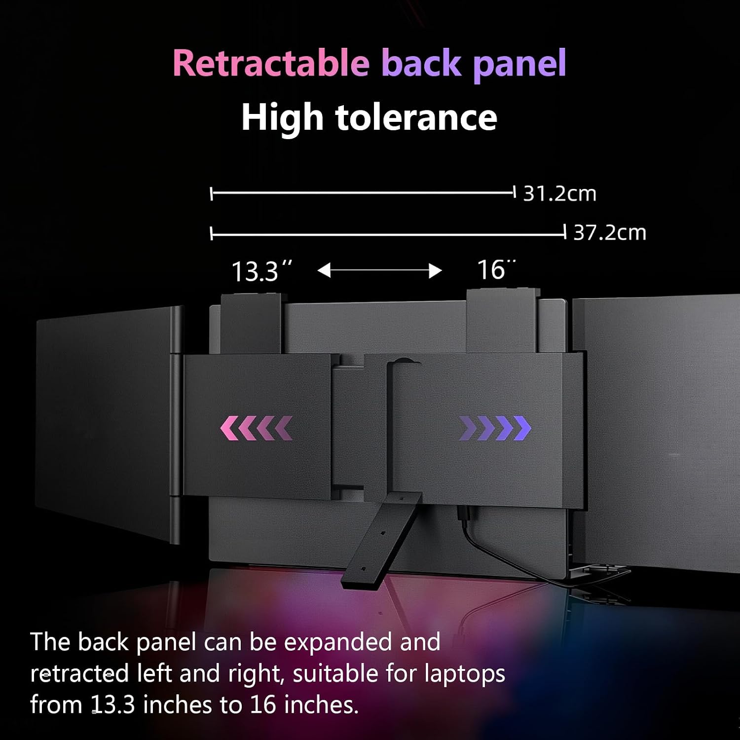14' Laptop Screen Extender FHD 1080P IPS - Multi-Angle Rotatable, Portable Dual Monitor USB-C Plug & Play for 13'-16' Laptops, Works with Macos/Windows/Android/Switch/Xbox