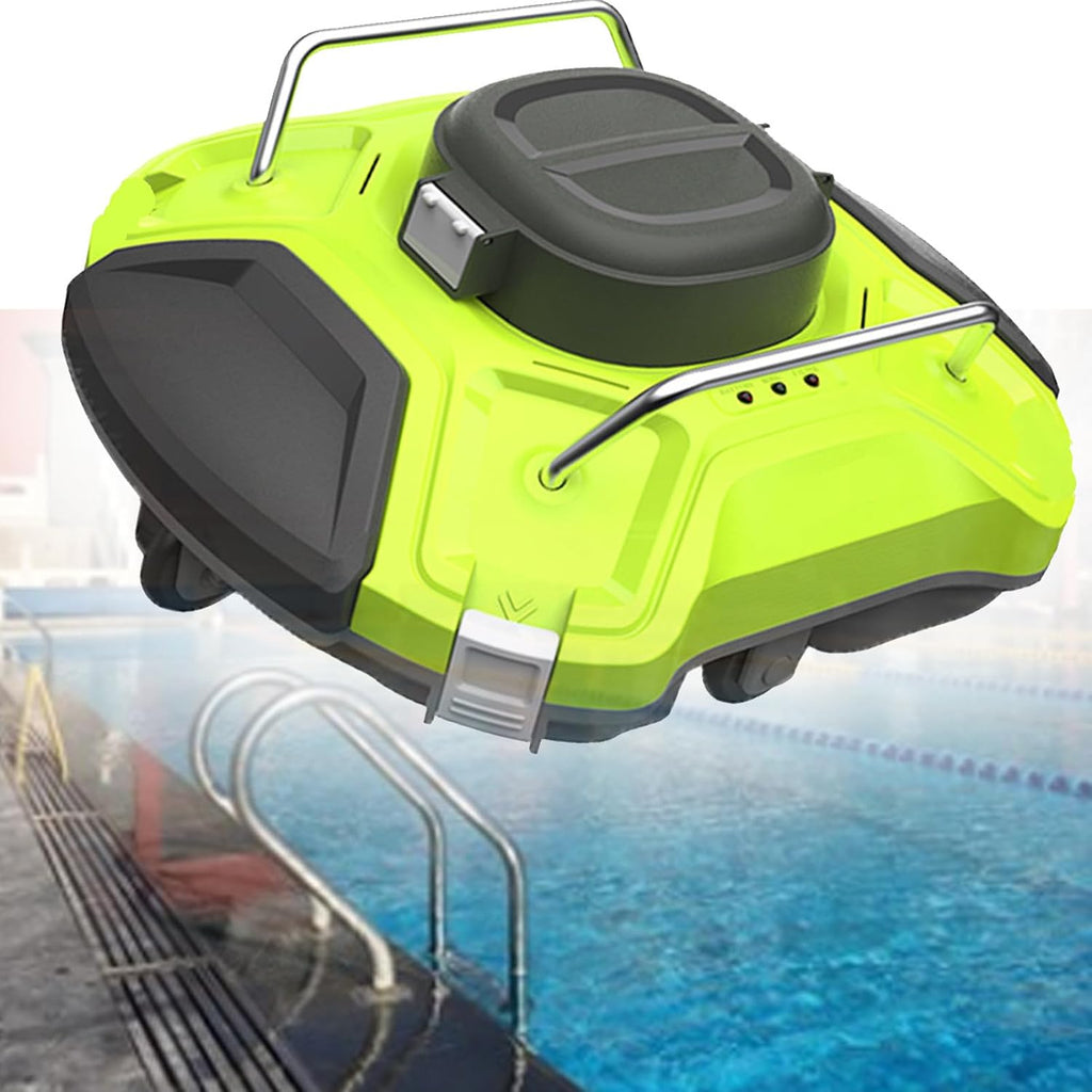 Automatic Pool Cleaning Robot,Pool Cleaner Robot,Pool Cleaning Machine,360° Powerful Cleaning Pool Equipment,for Above Pools Up to 80m²,with Strong Suction