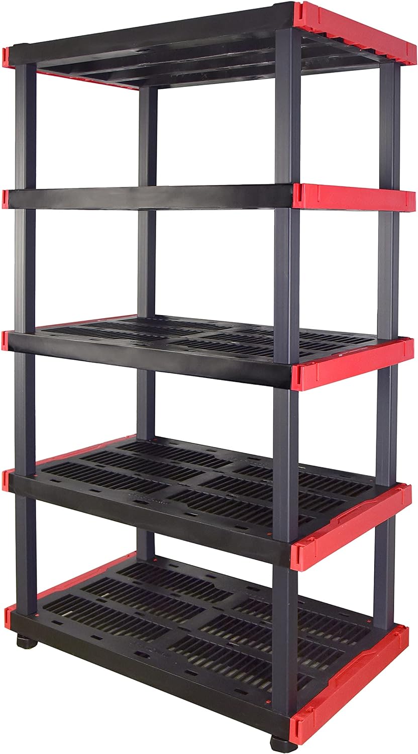 CX Craftsman 5-Tier Highly Durable Storage Rack, 5 Shelves That Support up to 200lbs/shelf, Organization and Storage, Weather-Resistant Design, Easy Assembly, American Made (72.3'H x 40'W x 24'D)