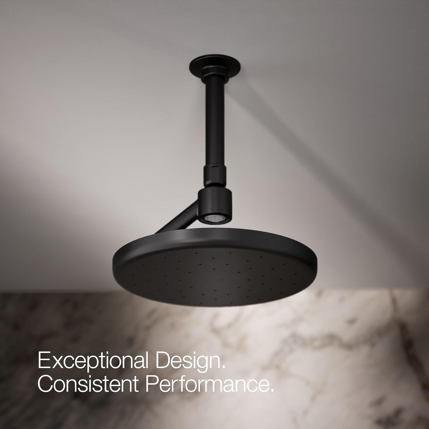 Kohler 26301-BL Statement® Open Rain iconic single-function rainhead,' 2.5 gpm, Matte Black