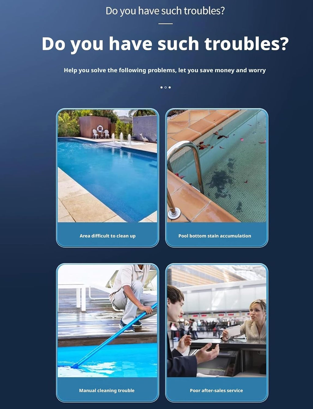 Automatic Cordless Robot Solar Powered Pool Skimmer Cleaner for All Swimming Pool, Dual Charging Options, 2 Speed Modes, Smart Obstacle Avoidance