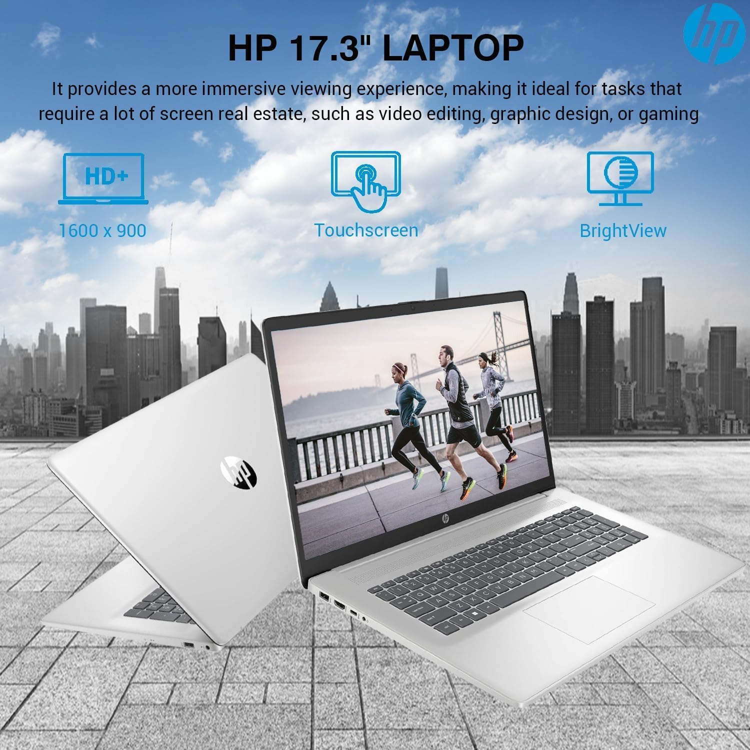 HP Laptops - 17 Inch Touchscreen Laptop with Stylus Pen - AMD Ryzen 5 7530U - Wi-Fi 6 - Camera Privacy Shutter - Ideal for College Students Business Office (Windows 11, 32GB RAM |1TB PCIe SSD)