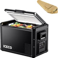 ICECO VL45 ProS Portable Refrigerator Multi-directional Lid, 47 Quart 12V Fridge Freezer with SECOP Compressor, Dual USB & DC 12/24V, AC 110-240V, 0℉-50℉, for Car, RV, Camping, With Mummy Sleeping Bag