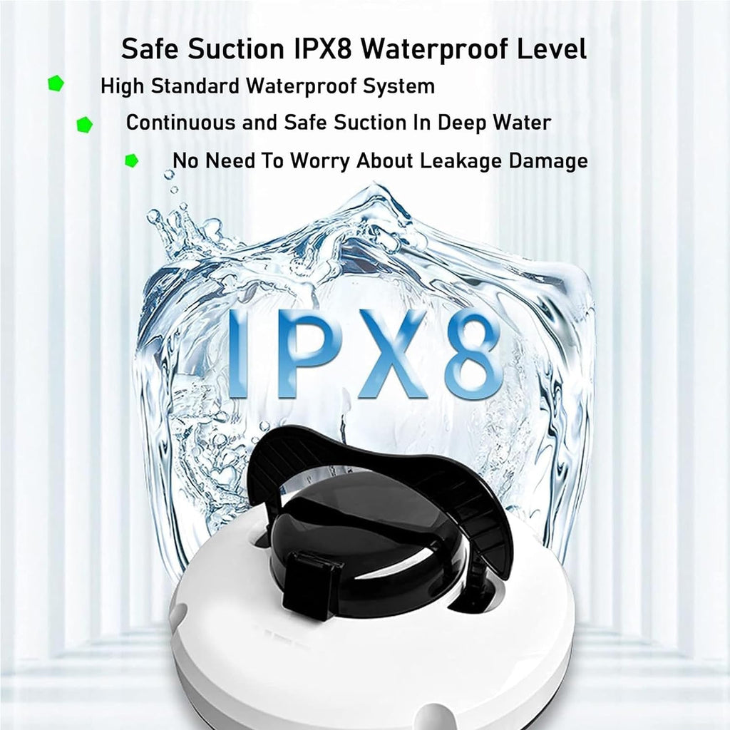 Cordless Robotic Pool Cleaner, Pool Robot Cleaner, Smart Fish Pool Vacuum with Inlet, Underwater Intelligent Machine Cleaning Equipment for Pool Bottom and Walls