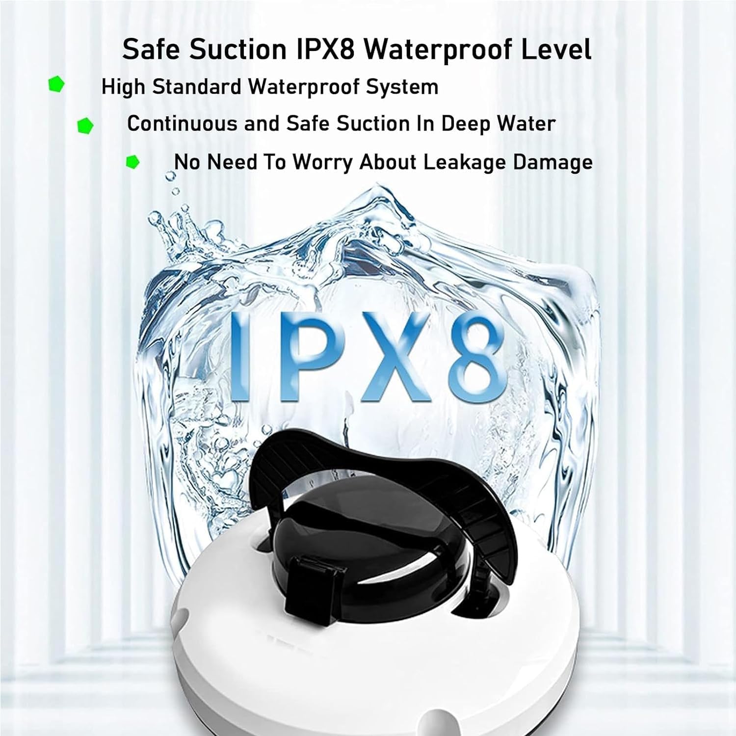 Cordless Robotic Pool Cleaner, Pool Robot Cleaner, Smart Fish Pool Vacuum with Inlet, Underwater Intelligent Machine Cleaning Equipment for Pool Bottom and Walls
