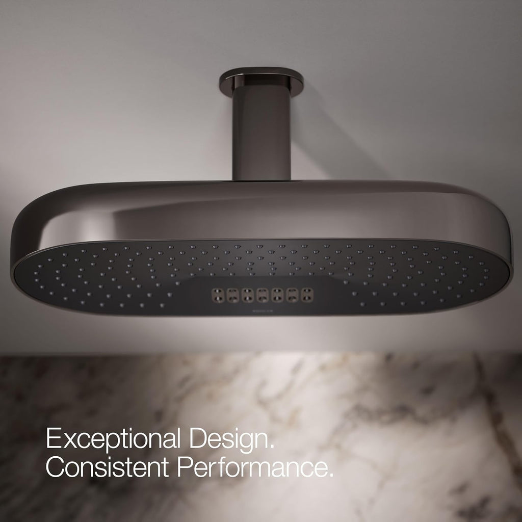 Kohler 26297-TT Statement® Oblong 18' two-function rainhead, 2.5 gpm, Vibrant Titanium