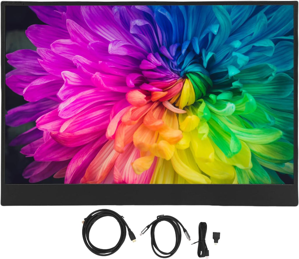 Yoidesu 14in Portable Monitor for Laptop - 1200P HD Laptop Screen Extender HDMI USB C Travel External Display with Stand 60HZ Ultra Slim Gaming Monitor for PC Switch Phone Computer